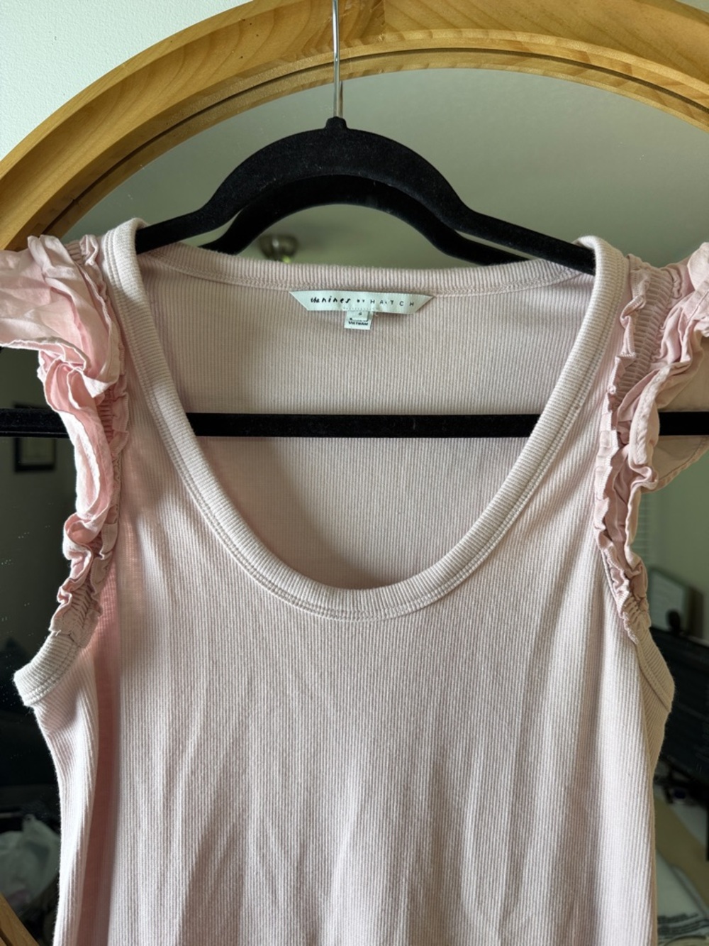 The Nines by HATCH Blush Pink Ruffle-Shoulder Maxi Dress - Picture 4 of 8